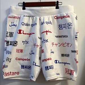 Men’s Champion 10" Reverse Weave Cut-Off Print Shorts